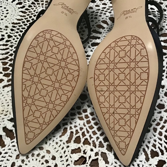 Jewel Badgley Mischka Alaia Pointed-Toe Kitten Heel~Black~Size 8.5 - Picture 16 of 16